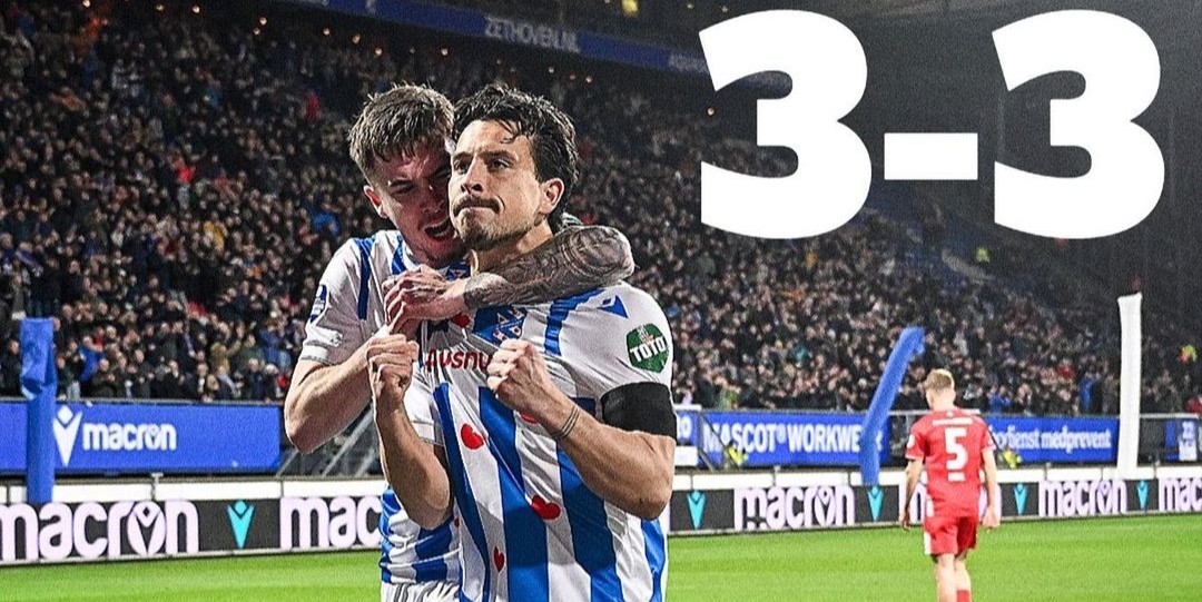 JOSS: Thom Haye mencetak gol dan menyelamatkan FC Heerenveen dari kekalahan atas FC Twente (ig scheerenveenofficial)