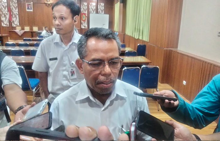 Kepala Dinas Kesehatan Gunungkidul Ismono saat diwawancarai awak media.Andi May/Radar Jogja