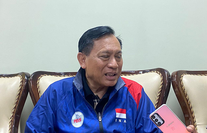 Ketua umum PP PBVSI Imam Sudjarwo.Rizky Wahyu/Radar Jogja