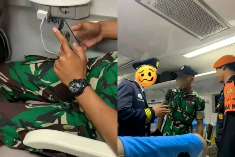 Oknum TNI Rekam Diam-diam Wanita di Dalam Kereta (X @carissapetri)
