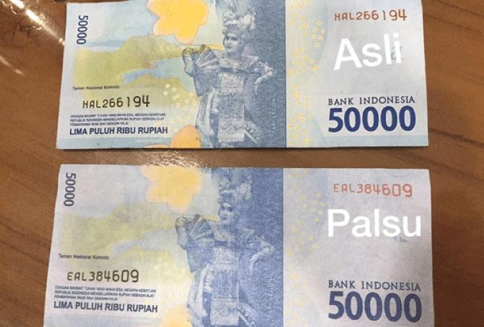 Perbedaan uang asli dan uang palsu