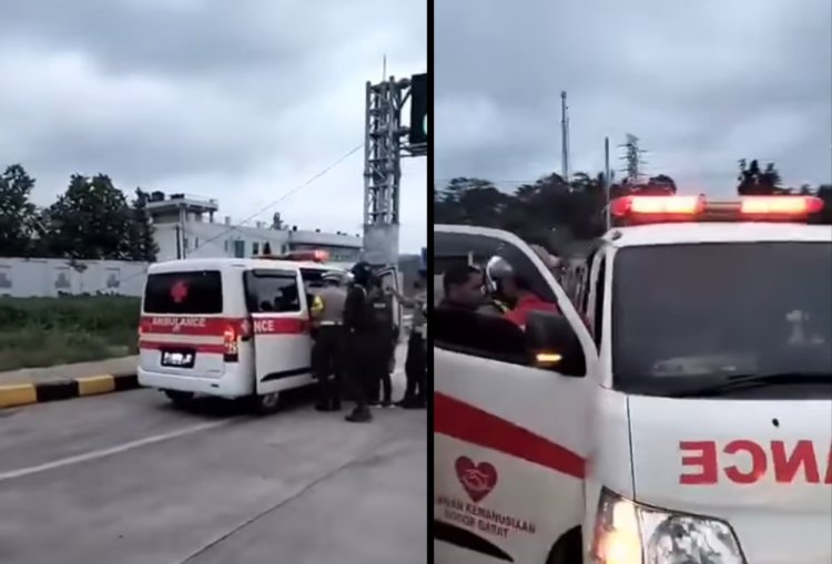 Viral Video Warga Sewa Ambulans untuk Mudik Lebaran, Ugal-ugalan Lawan Arus One Way di Tol. Gambar: Kolase Tangkapan Layar/ Instagram/@kamerapengawas.id