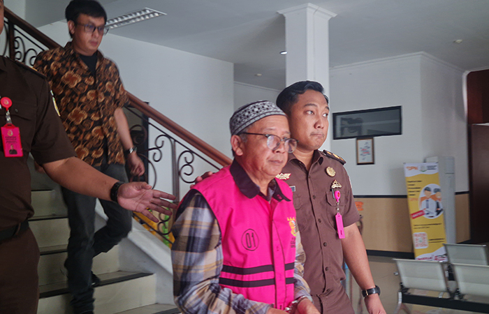 HOTEL PRODEO: Kades Krinjing Ismail menjadi tersangka kasus tindak pidana korupsi pemanfaatan aset desa berupa tanah kas Desa Krinjing, Kecamatan Dukun.