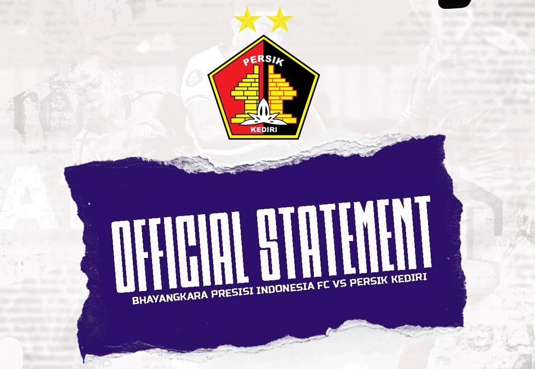 Official Persik Kediri resmi laporkan dugaan match fixing ke Satgas Anti Mafia Bola terkakit kekalahan 0-7 atas Bhayangkara FC (ig persikofficial)