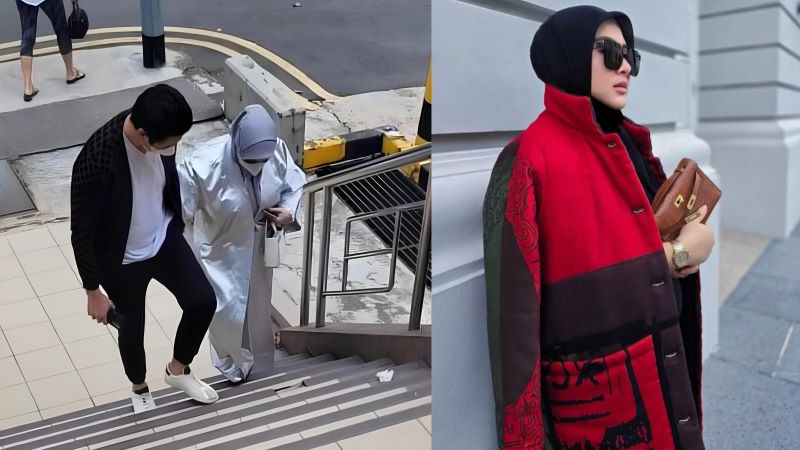 Potret penampilan Syahrini yang bikin netizen salfok.