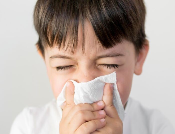 ilustrasi anak terkena flu