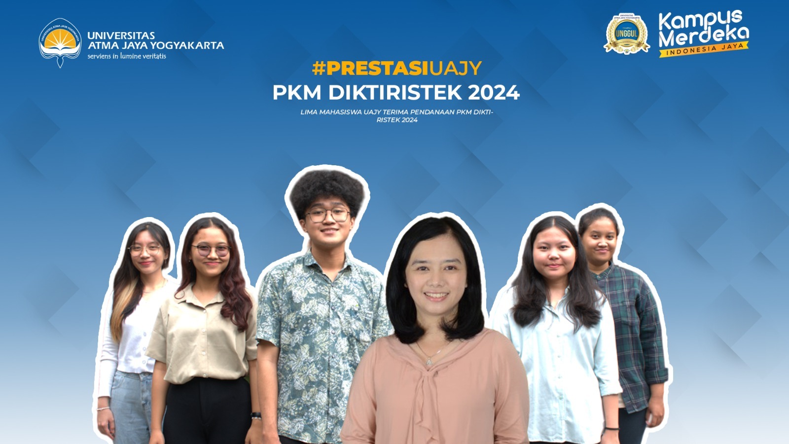 Lima mahasiswa dari Fakultas Teknobiologi Universitas Atma Jaya Yogyakarta (FTB UAJY) menorehkan prestasi di tingkat nasional karena berhasil lolos seleksi Program Kreativitas Mahasiswa (PKM) 2024.