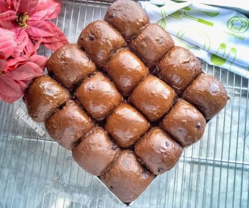 Resep roti sobek coklat.