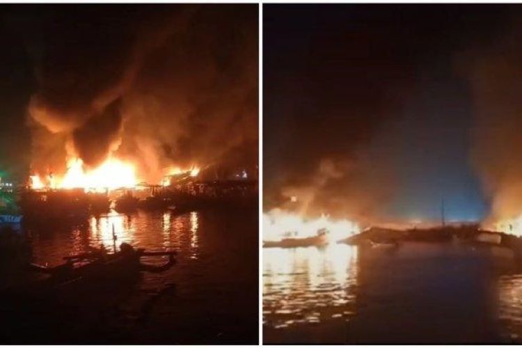 Dermaga Cilacap Terbakar, 4 Kapal Nelayan Hancur! Apa Penyebabnya? (Tangkapan Layar)