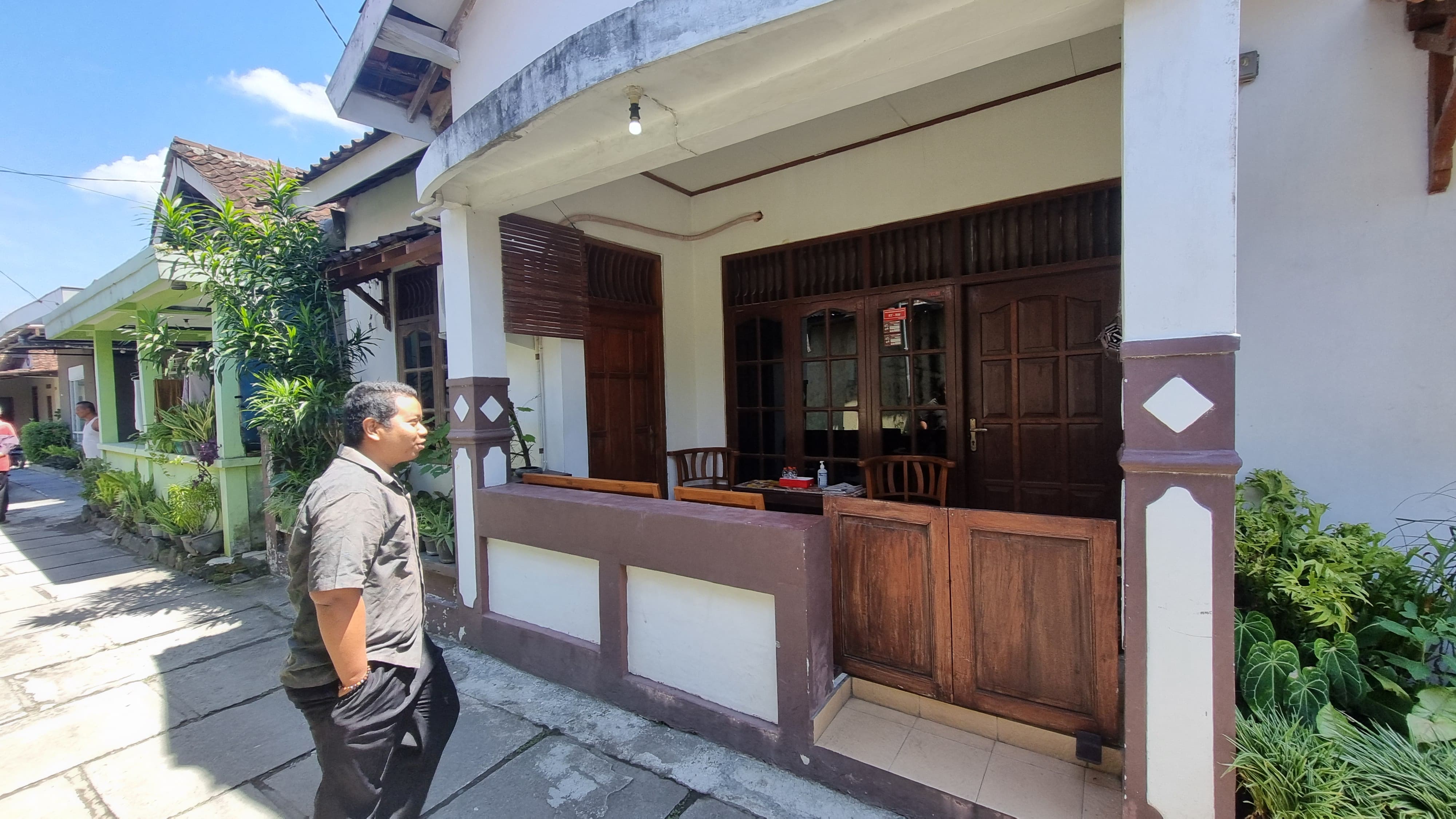 Suasana rumah Joko Pinurbo yang berada di kawasan Wirobrajan, Kota Jogja.