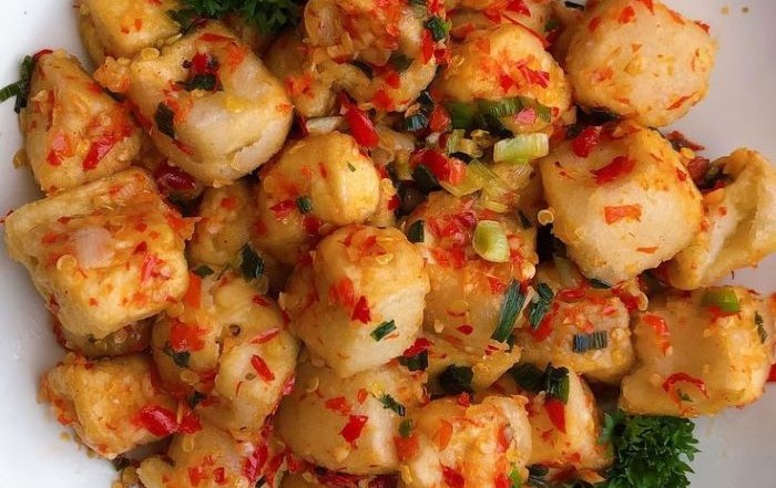 Olahan tahu cabe garam