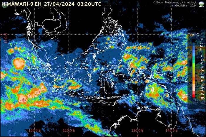 Akan ada hujan dengan intensitas lebat di beberapa wilayah di Indonesia