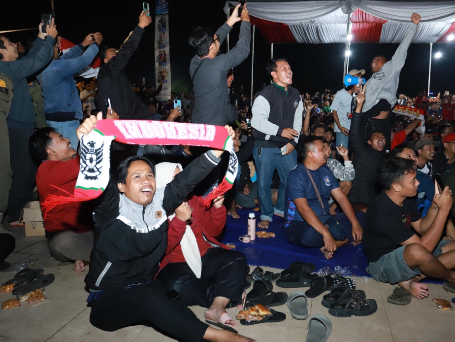 Kegiatan nobar tim Indonesia U-23 di Kebumen