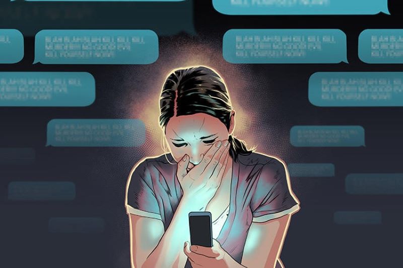 Ilustrasi Pelecahan Seksual di Media Online.