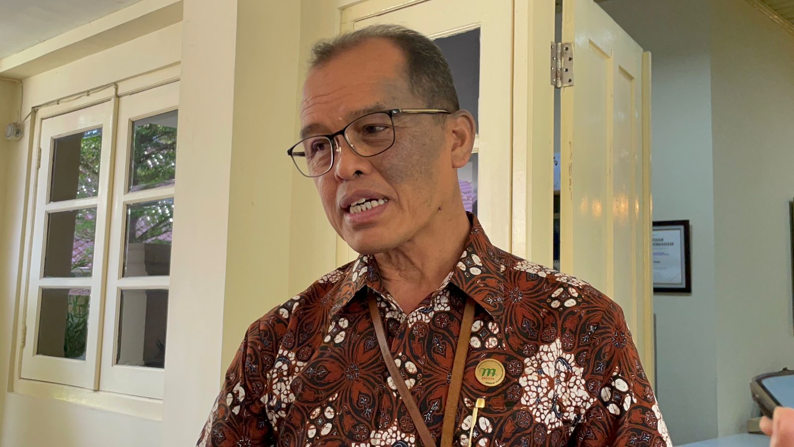 RESPONS: Sekprov DIY Beny Suharsono di Kompleks Kepatihan Jogja Senin (29/4).
