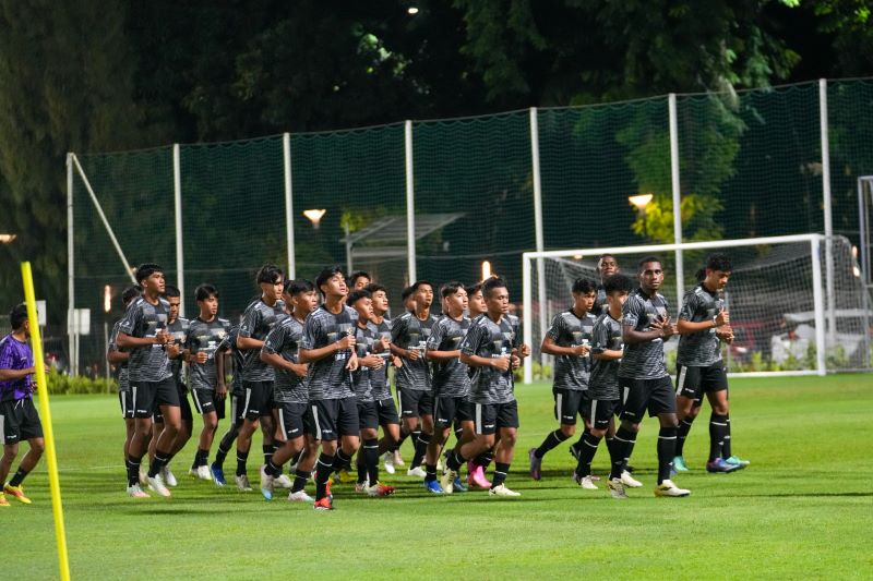 KOMPAK: Para pemain timnas Indonesia U20 jalani training center (PSSI)
