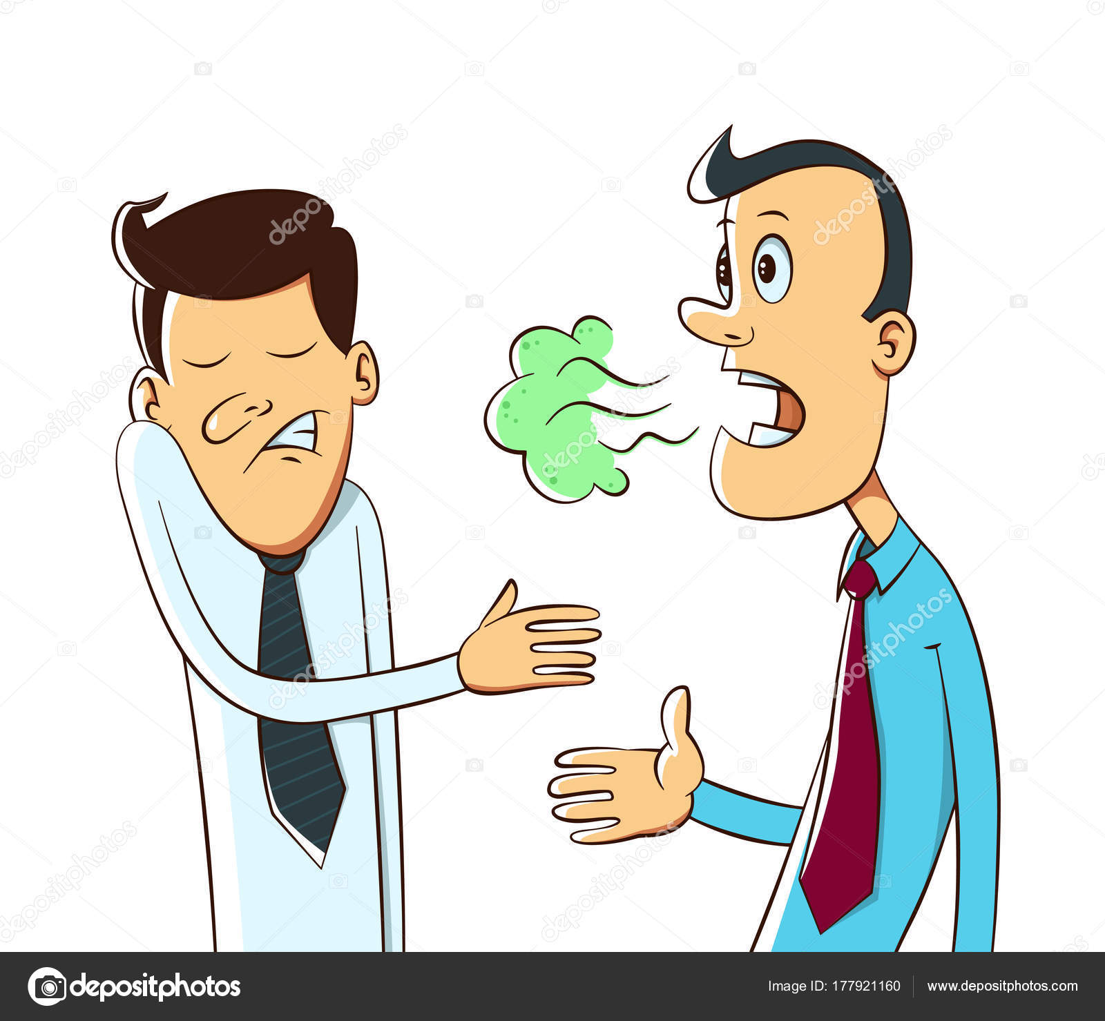 Ilustrasi bau mulut.