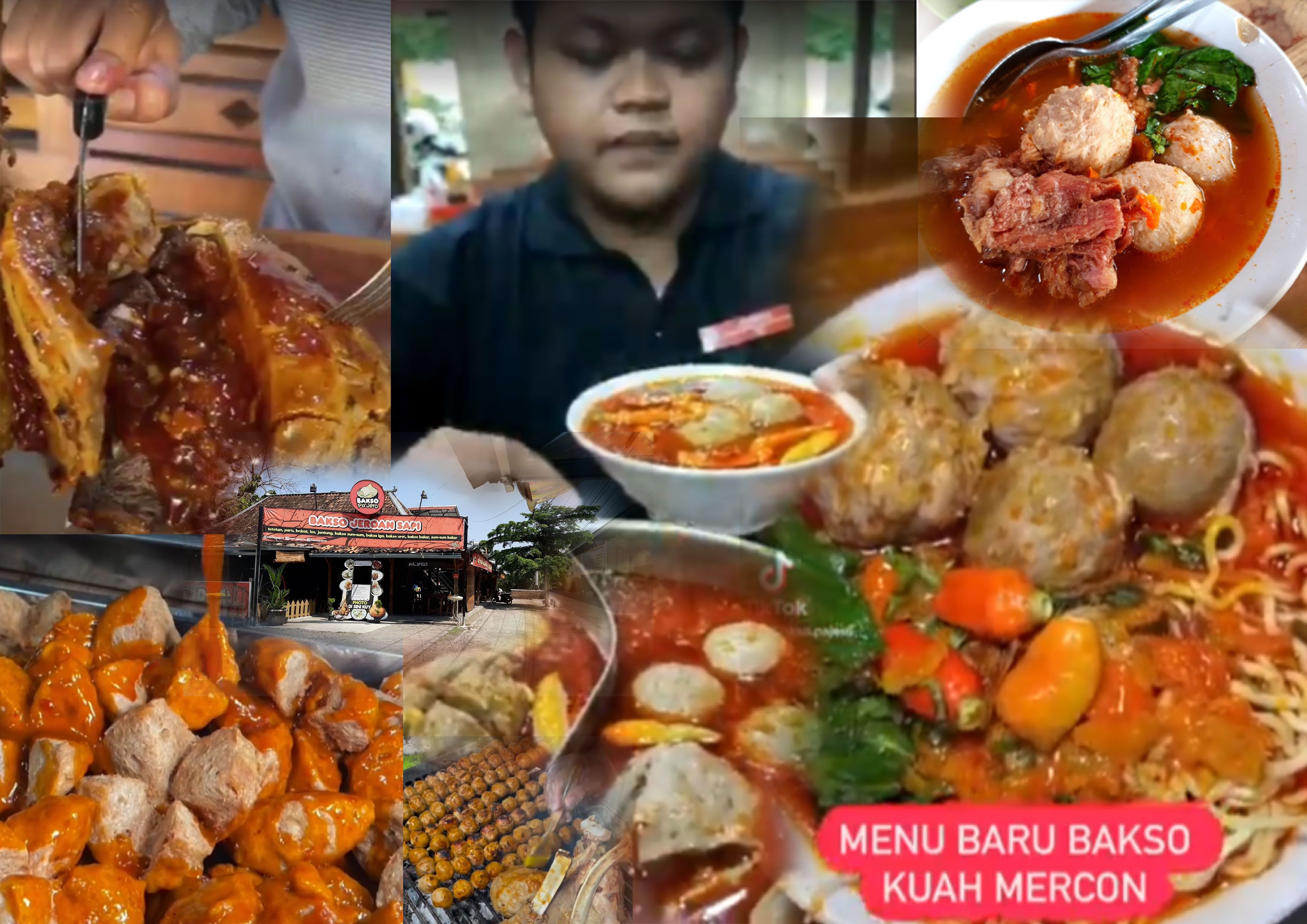 Menikmati Bakso Pajero yang menggugah selera.