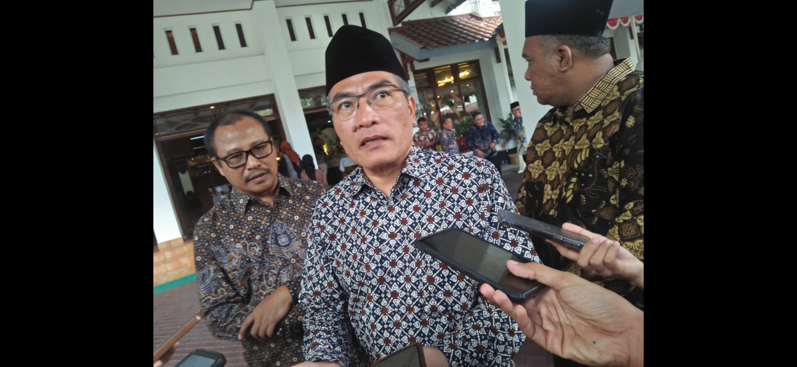 Ketua DPC PKB Bantul Abdul Halim Muslih saat ditemui di Pendopo Parasamya Kompleks Kantor Bupati Bantul, Jumat (3/5/2024).