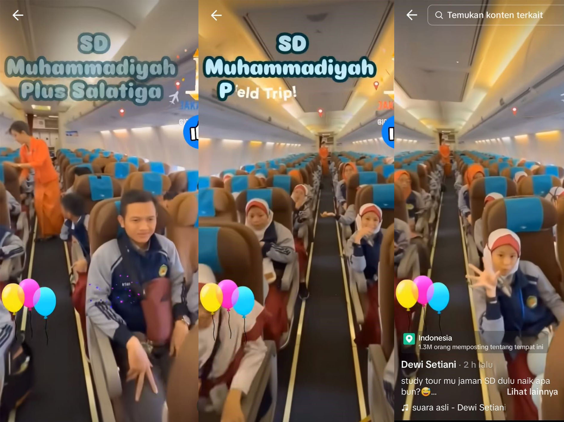 Siswa SD Muhammadiyah Plus Salatiga ini melakukan studi tour naik pesawat ke Jakarta.