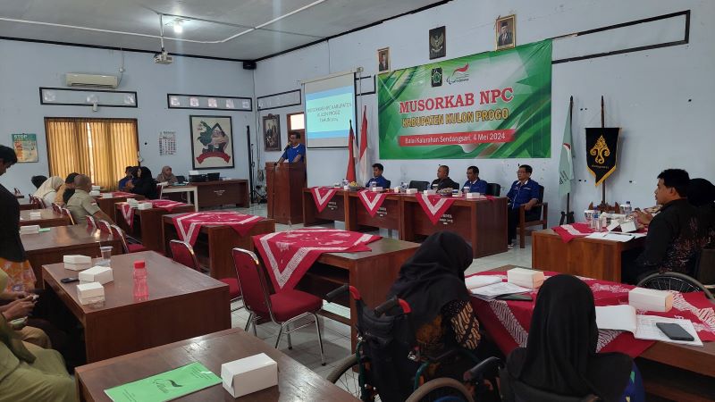 Pembentukan pengurus NPC Kulon Progo di Musorkab diikuti atlit disabilitas.