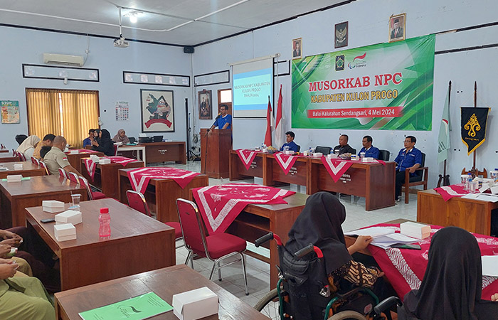 Pembentukan pengurus NPC Kulon Progo di Musorkab diikuti atlit disabilitas.
