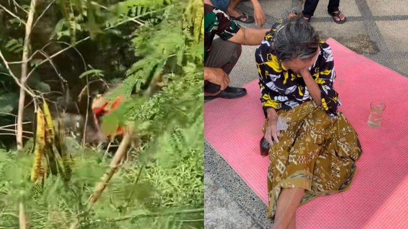 Seorang nenek tersesat di Sungai Baturan, Sleman.