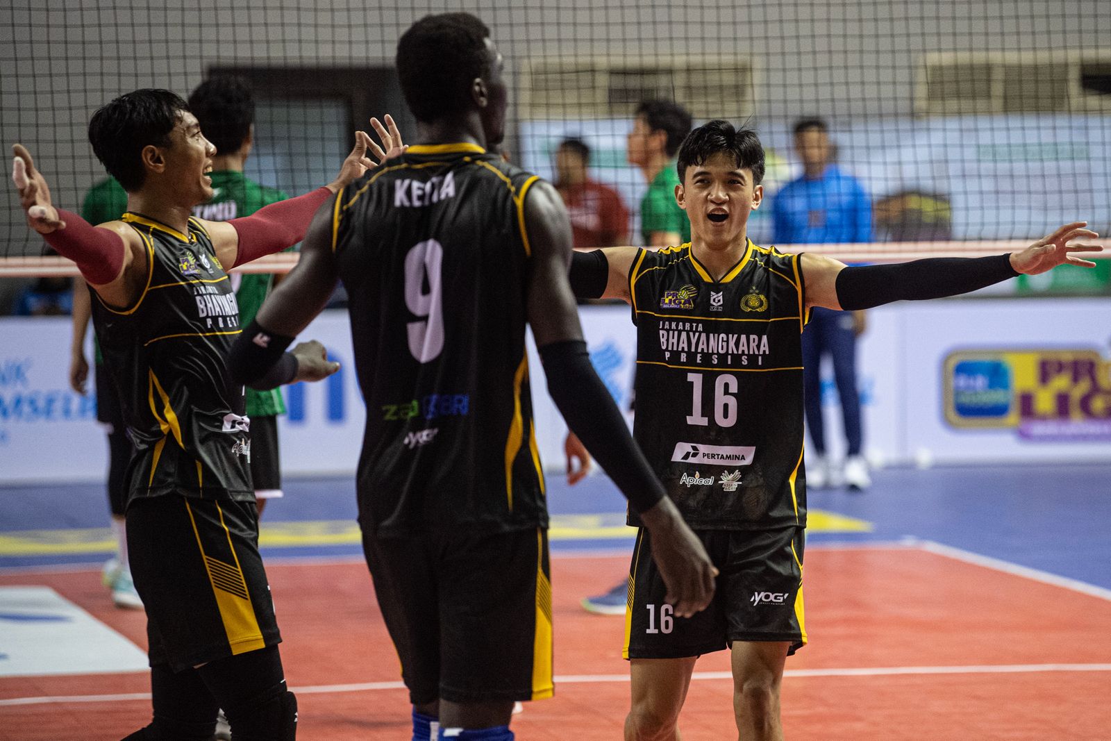 Pertandingan Bhayangkara Presisi menghadapi Jakarta Garuda Jaya pada laga penutup hari pertama seri ketiga PLN Mobile Proliga 2024 di GOR PSCC Palembang, Kamis (9/5/2024) malam.