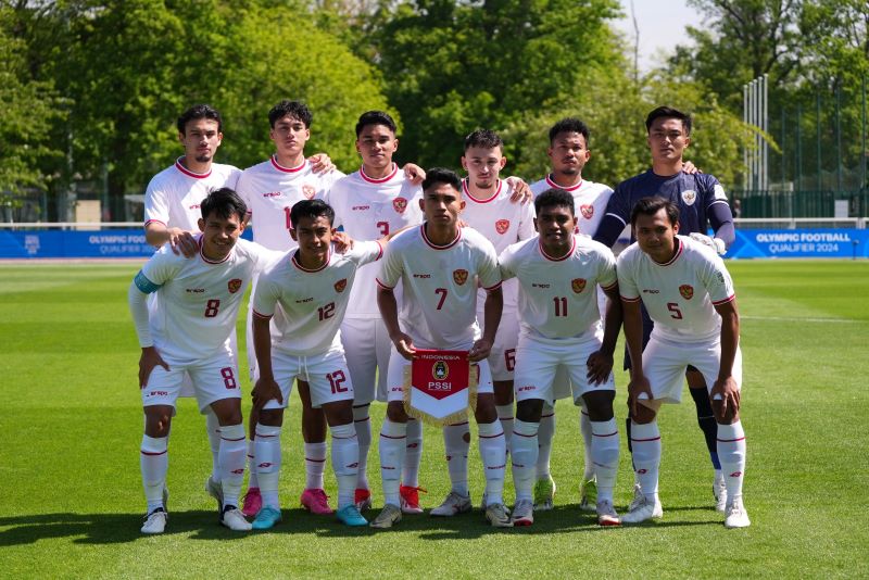 starting eleven timnas Indonesia U23 kontra Guinea di babak play off Olimpiade 2024 Paris (PSSI)