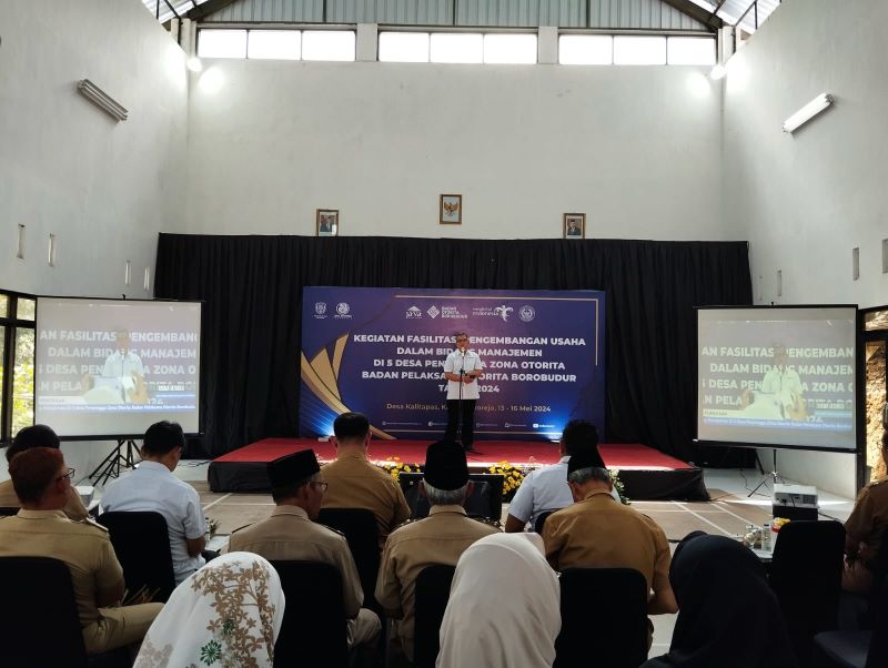 Pelaku usaha di lima desa penyangga BPOB di Kecamatan Bener dapatkan fasilitasi pelatihan pengembangan usaha di Desa Kalitapas, Bener, Purworejo Senin (13/5/2024).