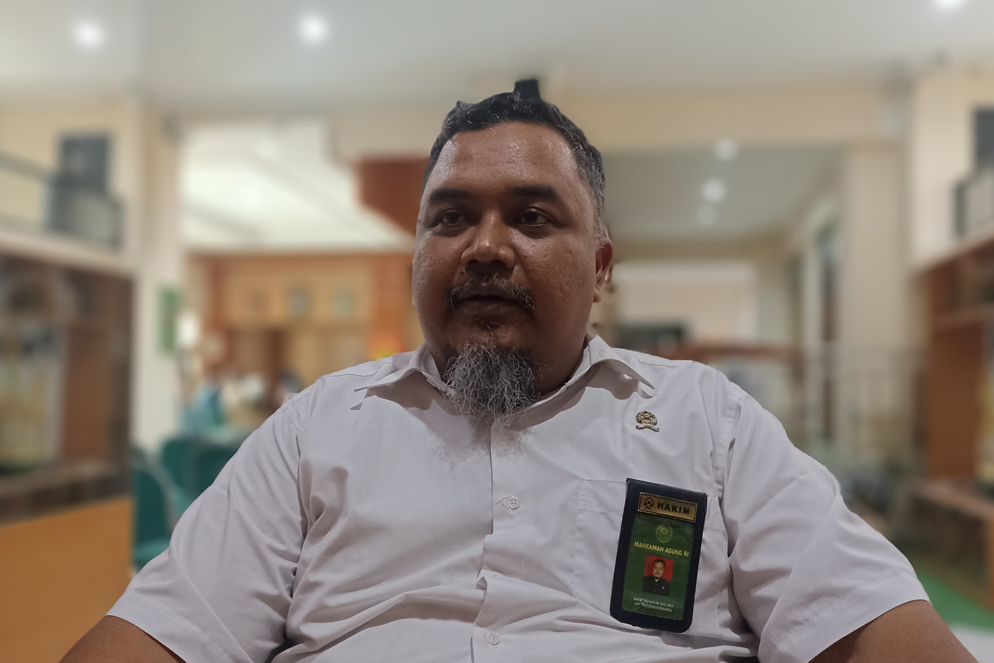 Humas Pengadilan Negeri Bantul, Gatot Raharjo.&nbsp;(Gregorius Bramantyo/Radar Jogja)