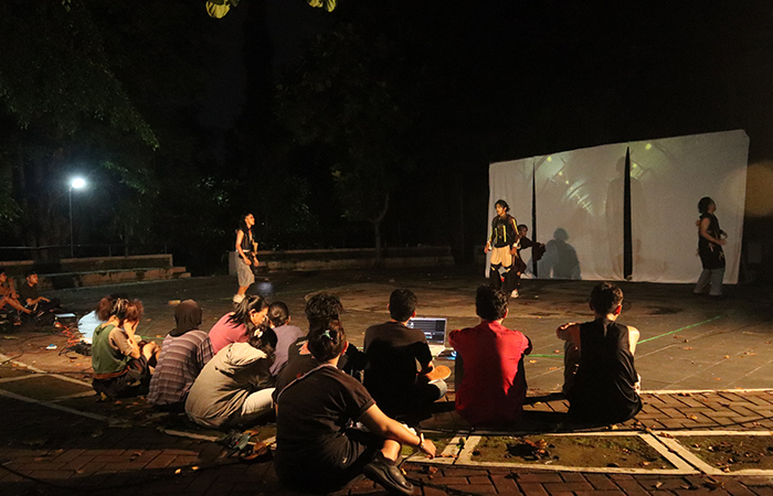 GIAT: Latihan pementasan teater Timun Mas yang dikemas dalam dunia gim.Dokumentasi Komunitas Sakatoya
