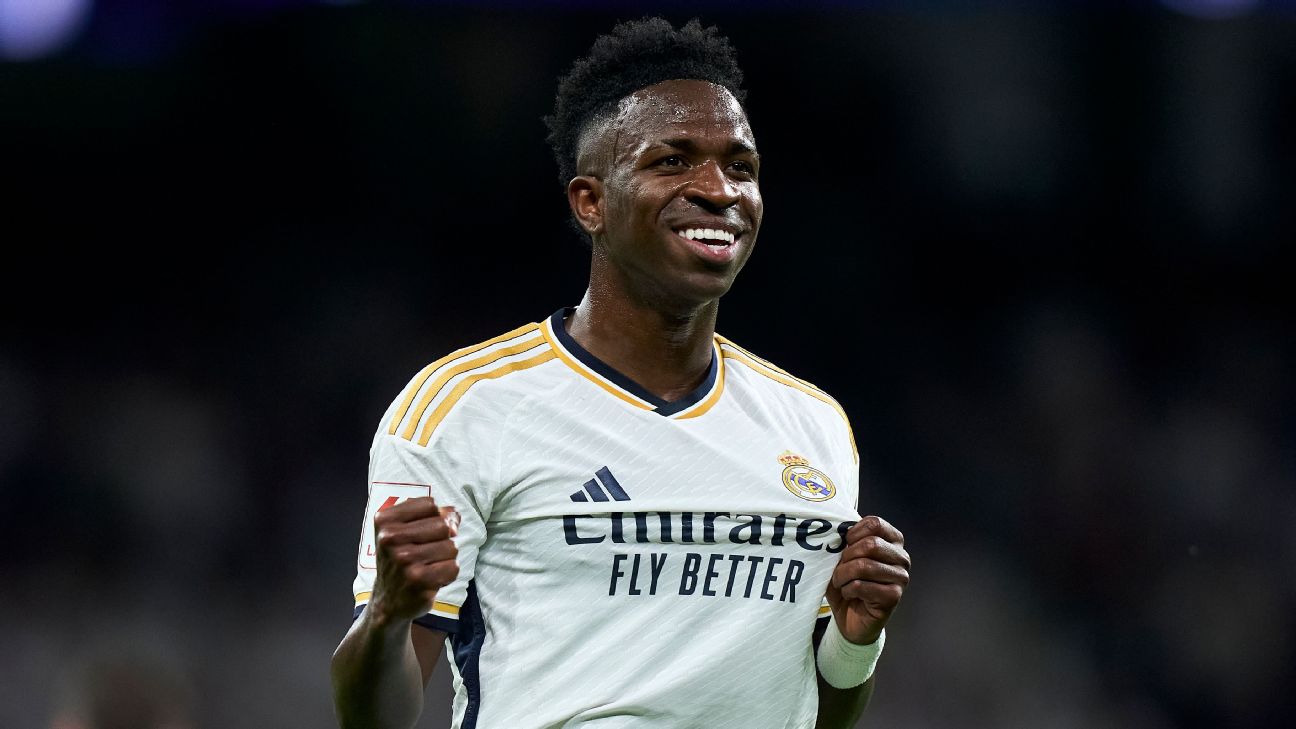 Vinicius mencetak dua gol ke gawang Deportivo Alaves dan bukukan 23 gol di musim ini bersama Real Madrid