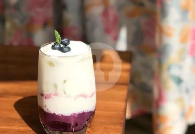 Resep blueberry cheese milk.