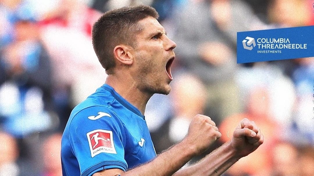 Selebrasi Andrej Kramaric setelah mencetak hattrick yang memastikan kemenangan Hoffenheim 4-2 atas Bayern Munich (ig tsghoffenheim)