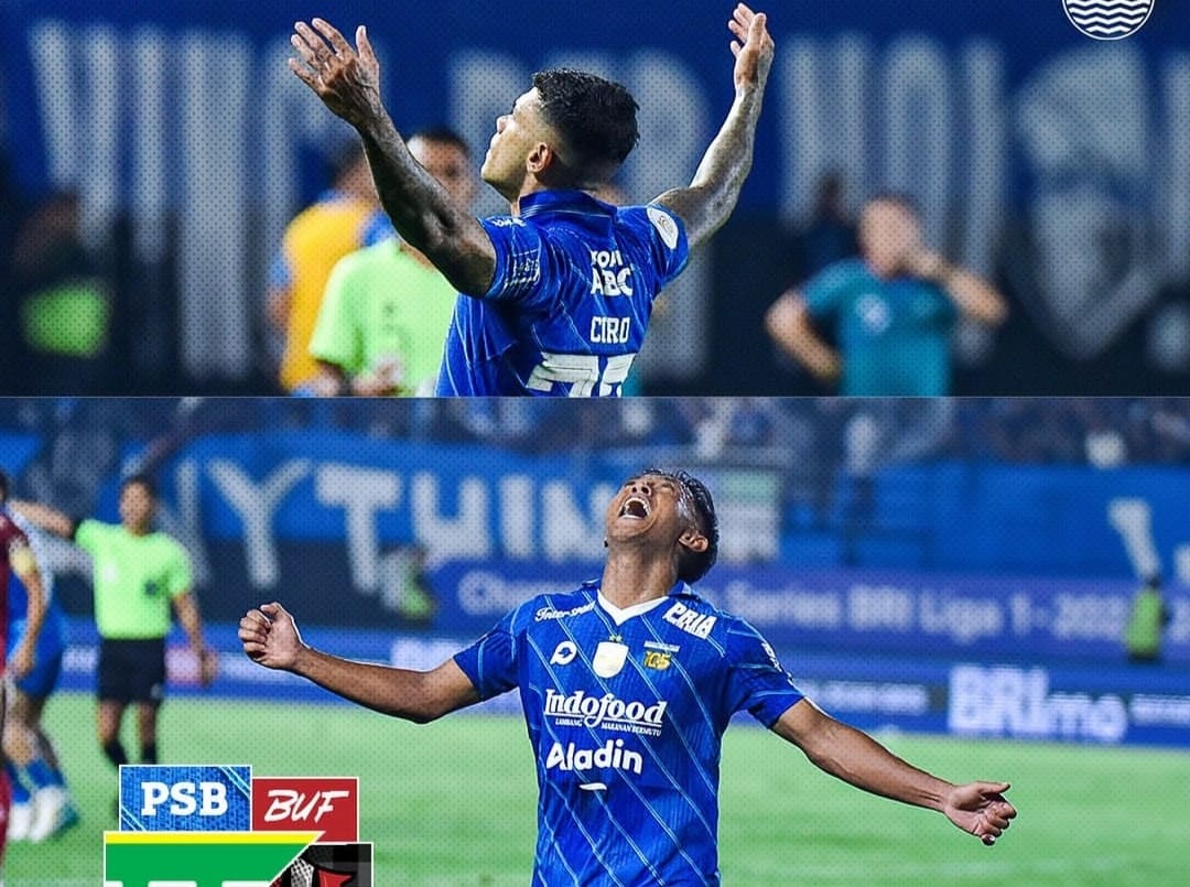 selebrasi para penggawa Persib Bandung setelah kalahkan Bali United dan capai final Championship Series BRI Liga 1 (tangkapan layar ig persib)