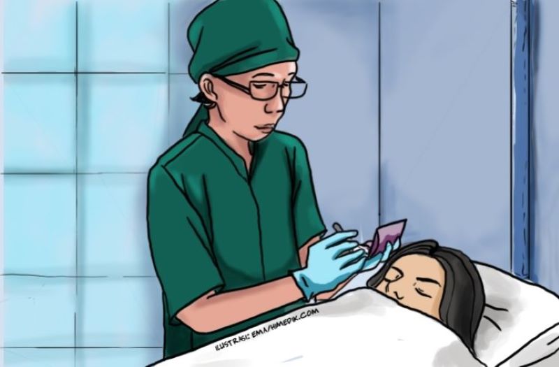 Ilustrasi perias jenazah.