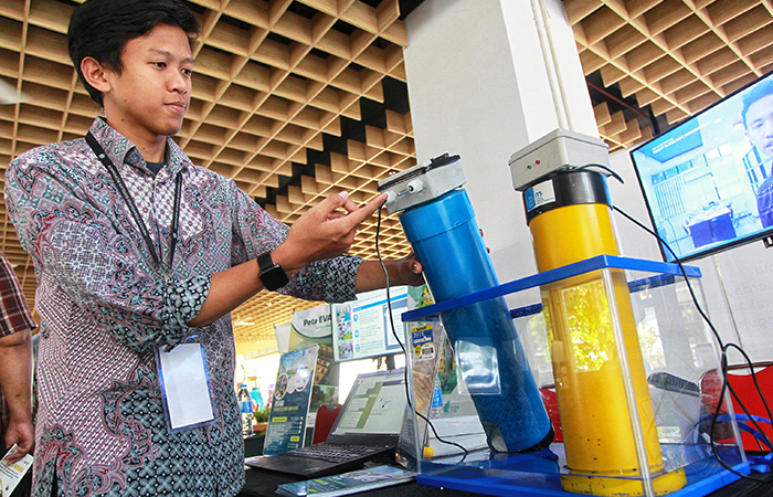 INOVATIF: Beragam alat mitigasi bencana dihadirkan pada The Marketplace Inovasi dan Industrialisasi Peralatan Kebencanaan yang berlangsung di Sekolah Vokasi UGM (20/5).