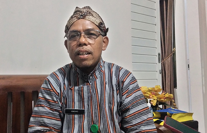 Kepala Dinkes Gunungkidul Ismono saat diwawancarai awak media.&nbsp;