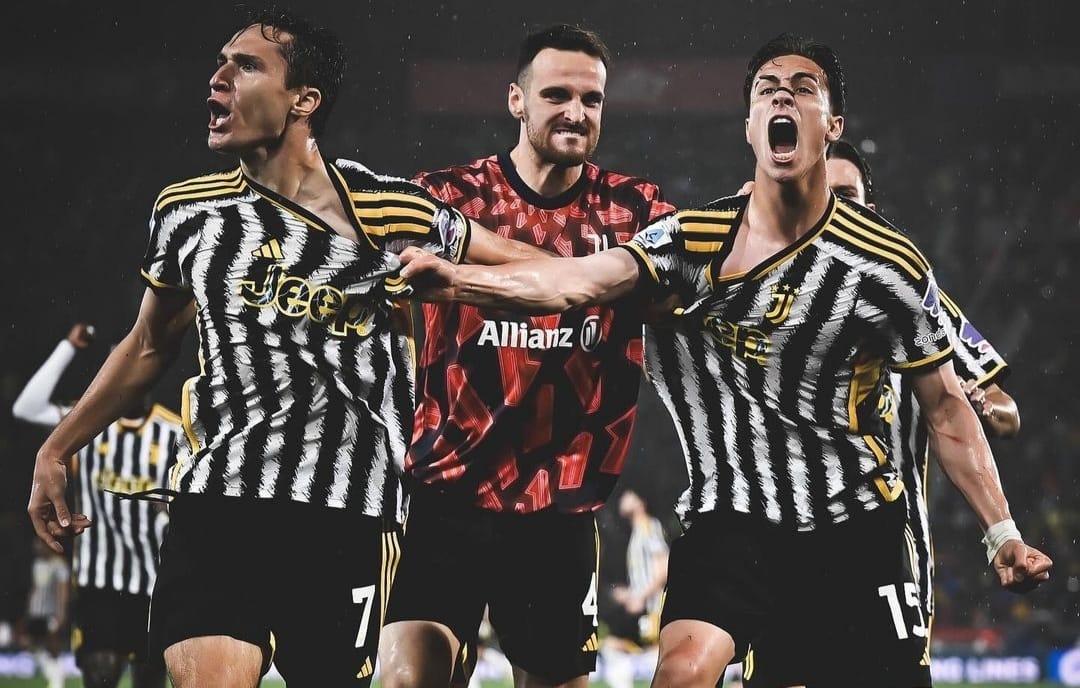 Selebrasi penggawa Juventus setelah Kenan Yildis mampu menyamakan kedudukan atas Bologna (ig juventus)