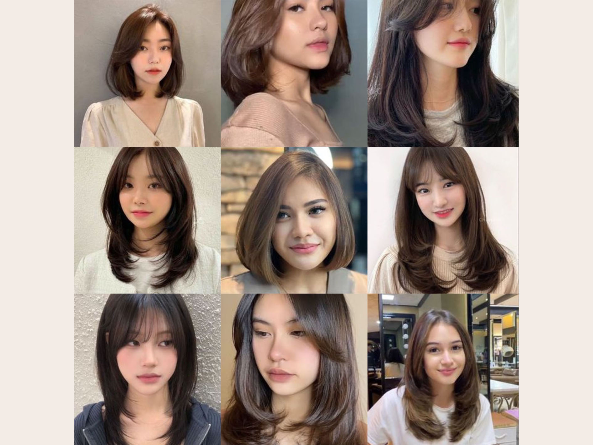 Model potongan rambut agar wajah terlihat tirus.
