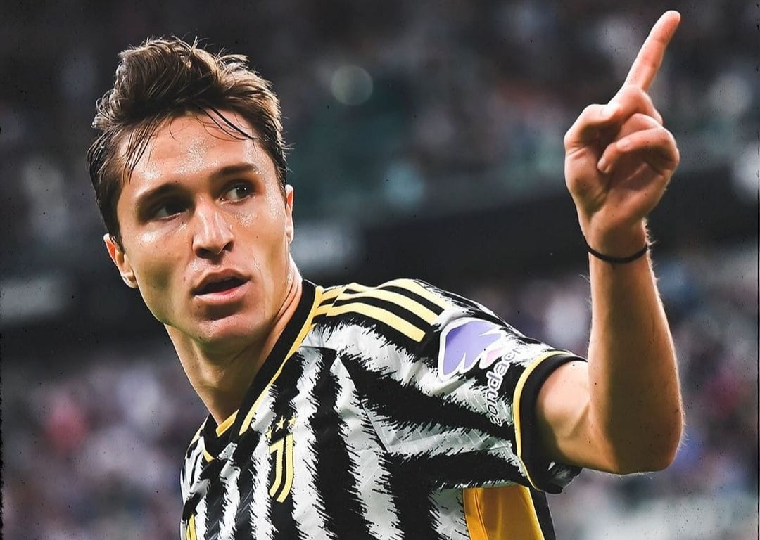 Selebrasi Federico Chiesa setelah mencetak gol ke gawang Monza dan membawa Juventus unggul (ig juventus)