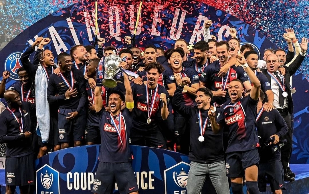 PSG amankan gelar Coupe De France setelah kalahkan Lyon dengan skor 2-1