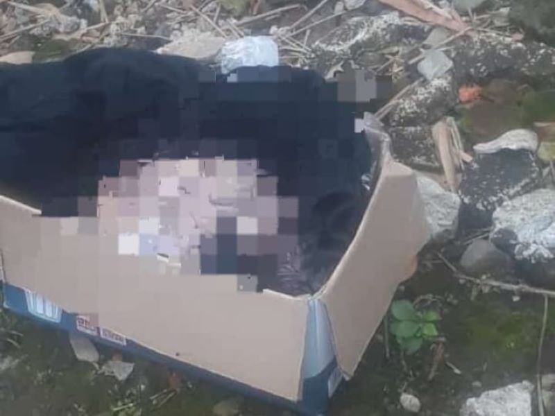 TELANTAR: Seorang bayi perempuan ditemukan oleh tukang sampah di dalam plastik kresek, Kamis (30/5/2024).&nbsp;