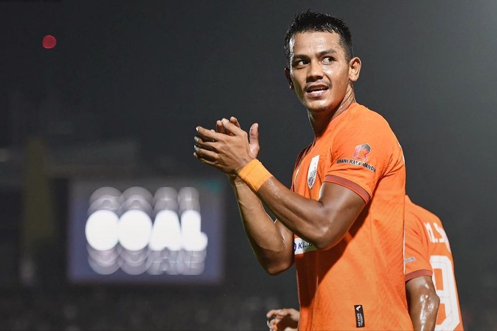 Pemain bertahan sisi kiri Borneo FC, Leo Guntara (Borneo FC)