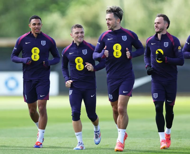 Jack Grealish berlatih bersama skuad Inggris jelang laga uji coba kontra Bosnia dan Herzegovina (getty)