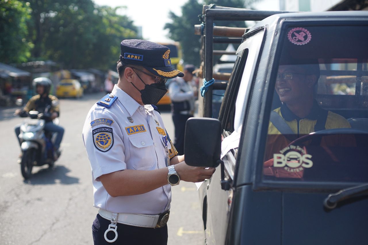Dishub DIY Lakukan Pengecekan Kendaraan di Prambanan Sleman. (Dishub DIY untuk Radar Jogja)
