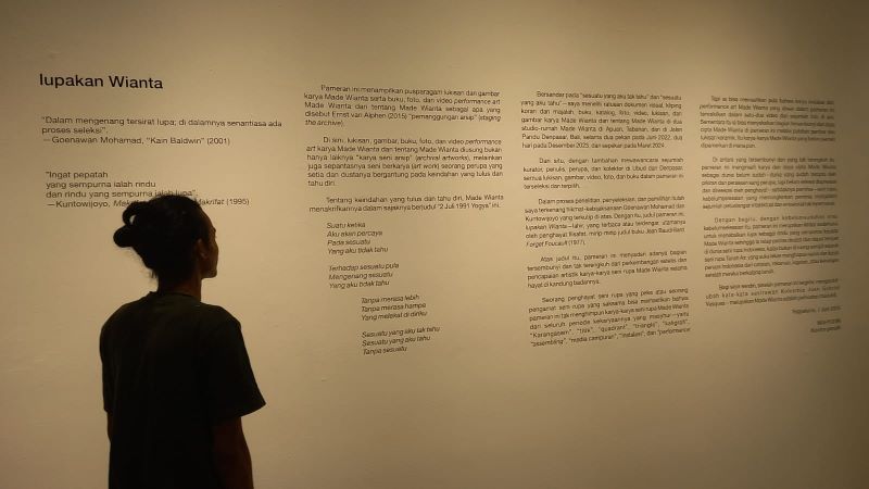 Fokus: pameran Lupakan Wianta akan digelar selama sepekan di Galeri RJ Katamsi ISI Yogyakarta.&nbsp;