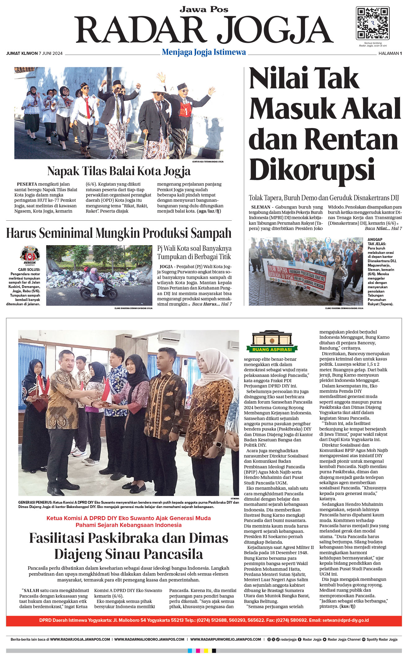 Jawa Pos Radar Jogja edisi Jumat 7 Juni 2024