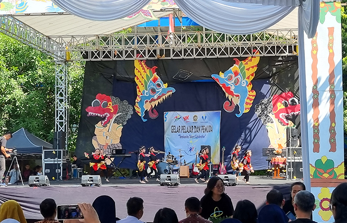 Sesi acara Tarakanita Talent Celebration yang berlangsung di SMA Stella Duce 1&nbsp;Yogyakarta.